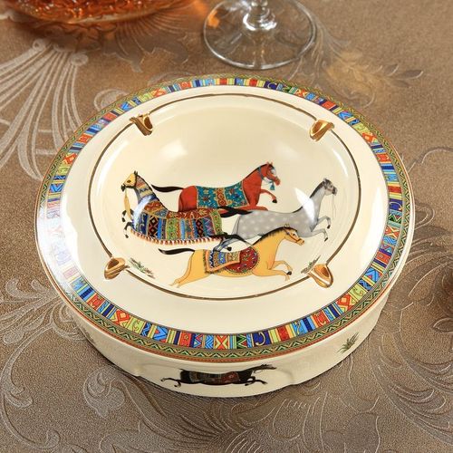 优选家居陶瓷烟灰缸创意个性时尚A欧式陶瓷大号烟缸烟碟客厅酒店