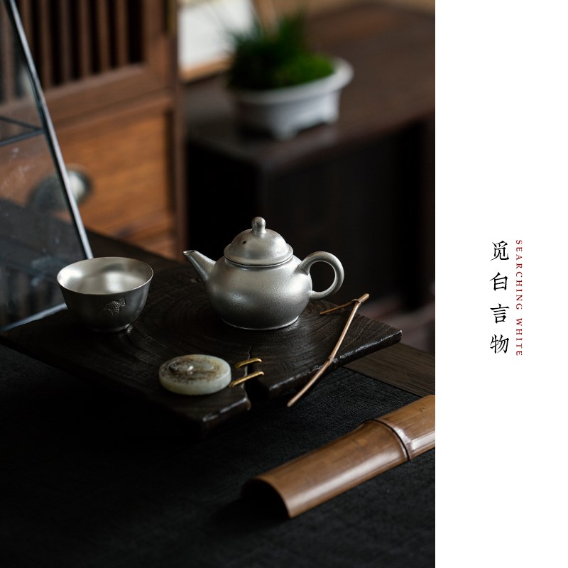 优选觅白香樟木茶台n实木茶盘铜钉干泡台小茶几壶托炭烧壶承复古