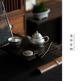 精选觅白香樟木茶台实木r茶盘铜钉干泡台小茶几壶托炭烧壶承复古