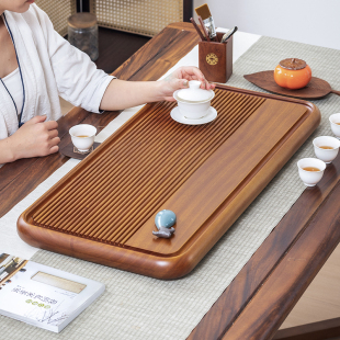 优选茶盘实木家用小茶台t花梨木泡托盘电木新款整块办公室功夫排