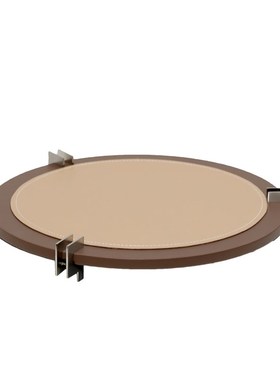 优选新中式侘寂风竹叶托盘设计师款家居软装N饰品摆件样板房桌面