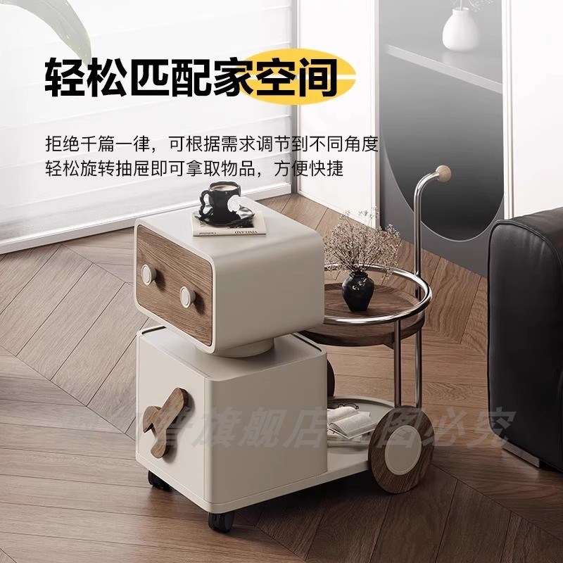 优选新款高端桌子小推车s客厅移动茶几多功能创意沙发边几实木角