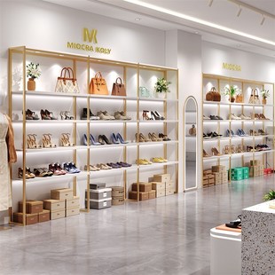 新年男女b鞋子展示架鞋店专用鞋架服装店商用陈列鞋柜卖鞋多层落