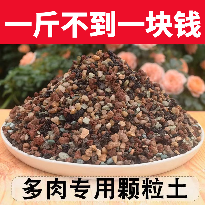 多肉专用颗粒土兰花通用纯颗粒土麦饭石陶粒椰糠火山石铺面石花土