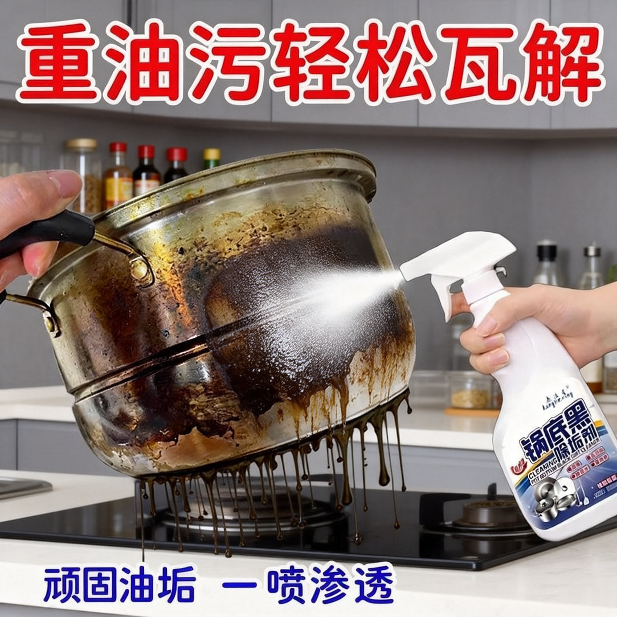 【匠心强效】锅底黑垢清洁剂洗锅底神器黑锅底油污清洁剂厨房除垢,洗护清洁剂/卫生巾/纸/香薰,多用途清洁剂,淘宝优惠券,粉丝福利购,淘宝优惠卷