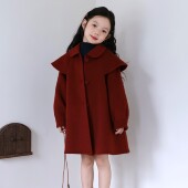 {小喜自制}复古女童双面羊毛大衣A字淑女100%羊毛气质外套
