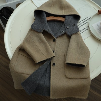 儿童双面羊绒大衣男童女童