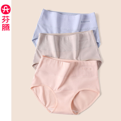 芬腾女士高腰抗菌纯棉裆舒适内裤
