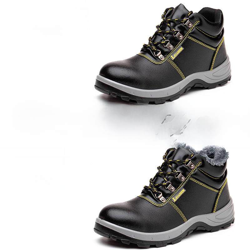 正货四季男款工地鞋工装绿色超轻便劳保鞋耐穿高帮劳男干活黑色站