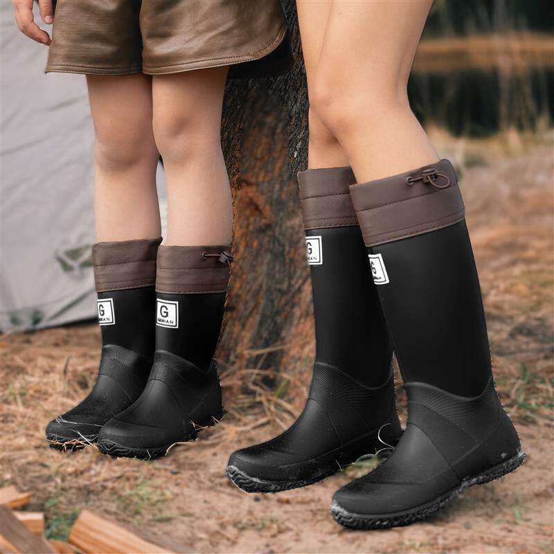 正货户外亲子儿童雨鞋男童女孩中小幼儿大童雨靴涉水上学防滑防水