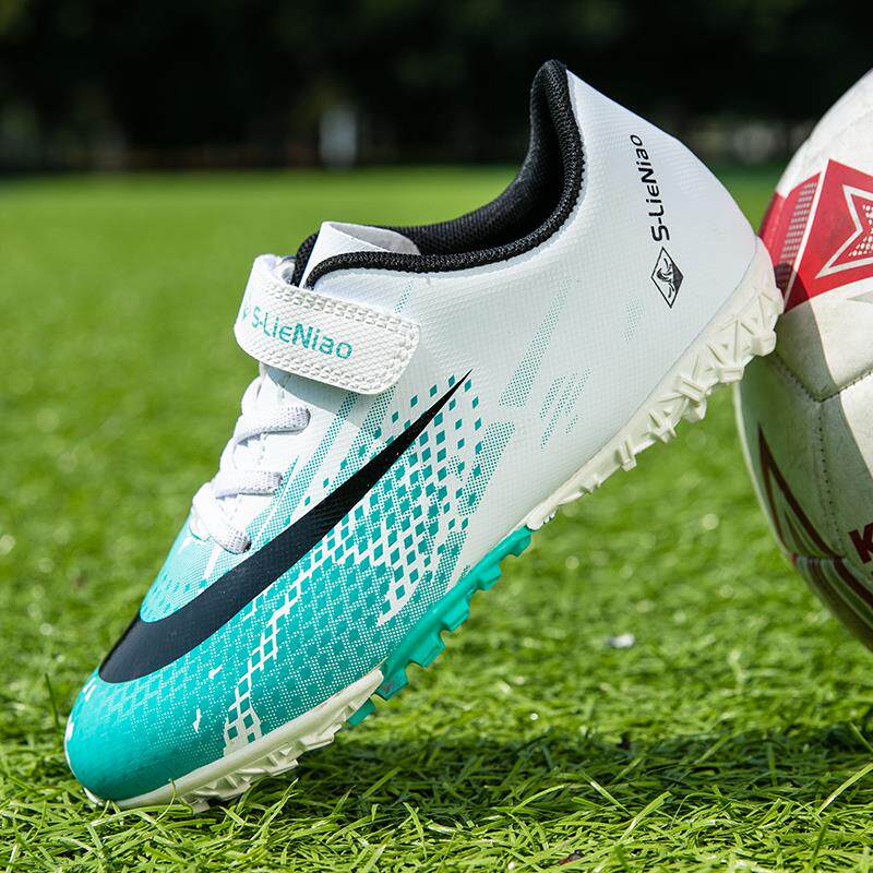 正货儿童足球鞋男童小学生魔术贴专业训练鞋8岁9男孩防滑比赛碎钉