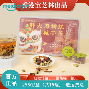 养生花茶秋冬季 香港宝芝林胖大海橘红栀子茶 盒 255g 15小罐 润