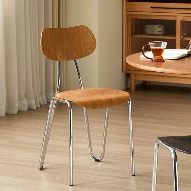2024侘寂风阿诺No417设计师款餐椅北欧中古风复古咖啡店餐厅