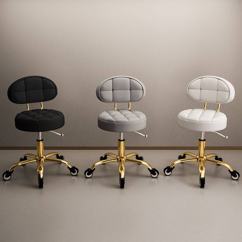 2025美容凳子美容院专用旋转升降滑轮美甲美发大工凳家用化妆靠背