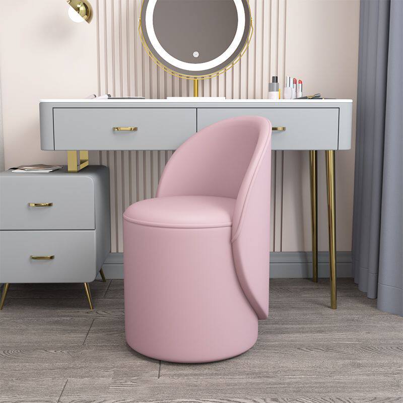 2025新款轻奢卧室梳妆凳极简靠背梳妆台美容美甲矮凳可旋转网红i