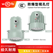 台创BAK51防爆视镜灯led视孔灯反应釜内视容器罐观察窗聚光射灯