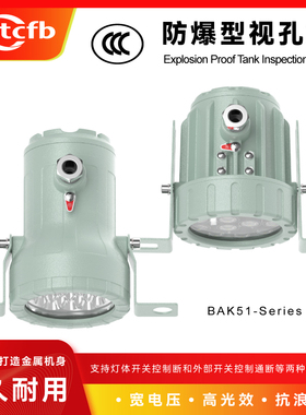 台创BAK51防爆视镜灯led视孔灯反应釜内视容器罐观察窗聚光射灯