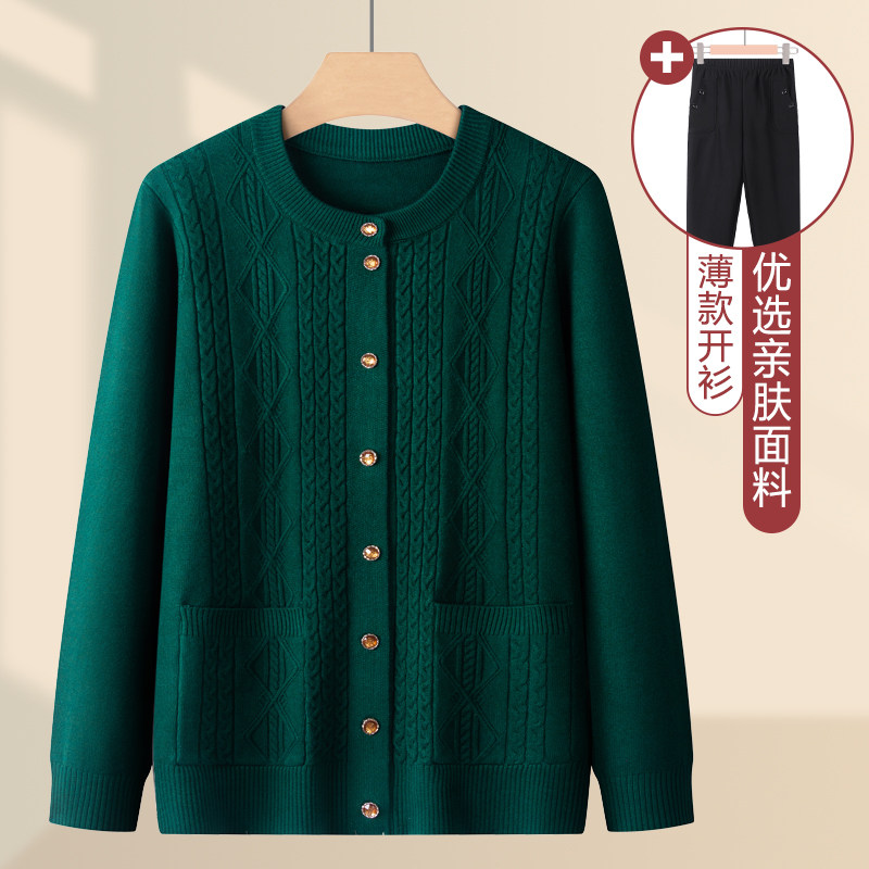 中老年女装针织衫开衫外套妈妈装图片