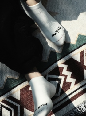 COSMOS男女 无骨精梳长绒棉纯棉船袜 春夏季干爽吸汗干爽运动船袜