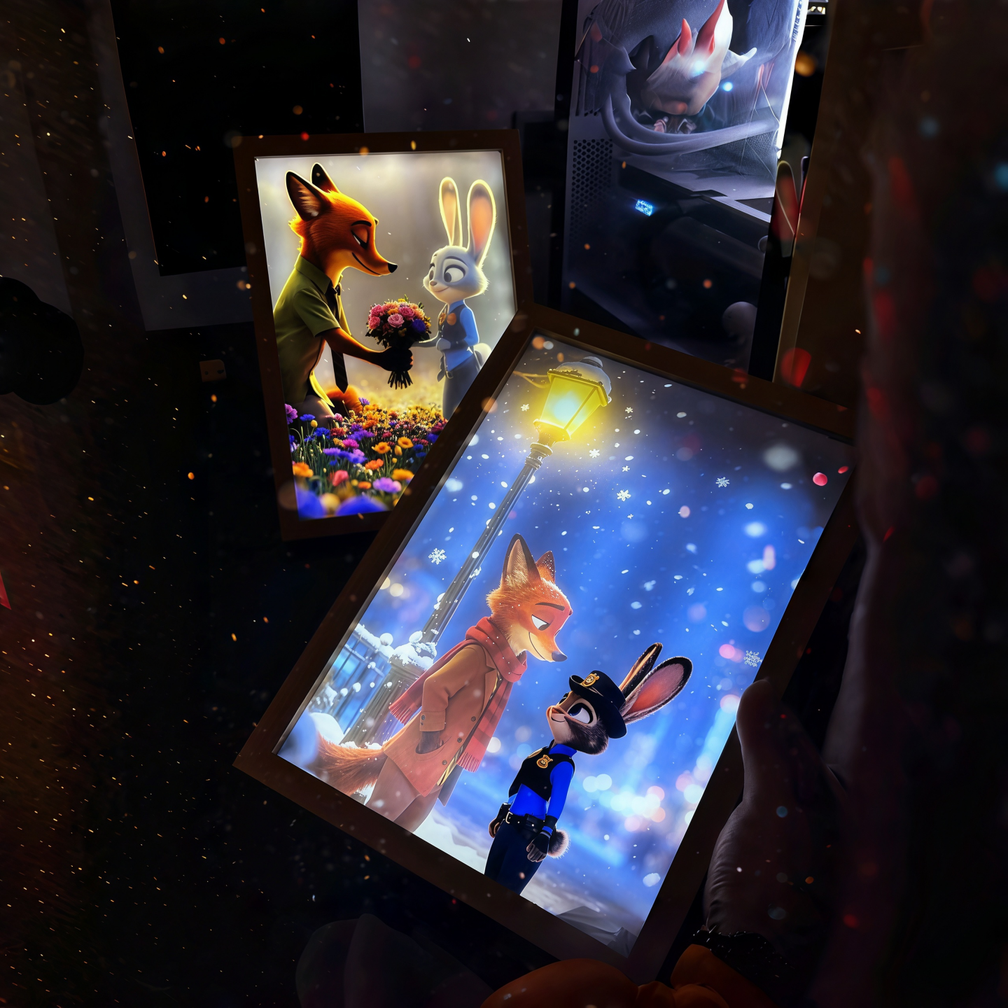 疯狂动物城2朱迪尼克灯光画狐尼氛围感小夜灯定制送朋友圣诞礼物,家居饰品,氛围画/灯画,淘宝优惠券,粉丝福利购,淘宝优惠卷