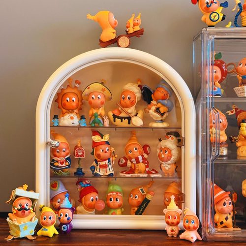 手办展示柜盲盒收纳展示架透明摆件模型玩具陈列桌面防尘家用分层