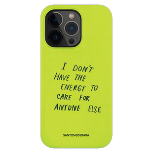 三筒的爸爸荧光绿手写体英文双层原创iphone16promax手机壳菲林磨砂双层适用苹果15/14/13/12/11硬壳