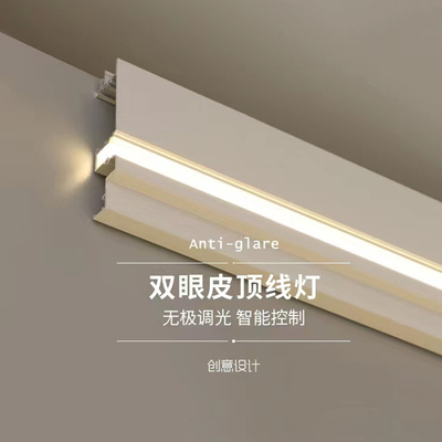 明装双眼皮线性灯铝槽