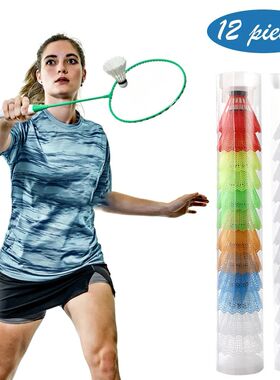 12pcs Plastic Badminton Shuttlecock Lightweight Badminton fo