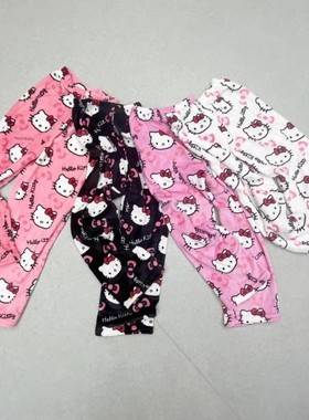 Cute Sanrio Cartoon Pajamas Anime Hello Kitty Pants Multicol