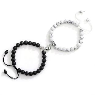 Magnet Couple Bracelets for women Natural Stone Bead Jewelry
