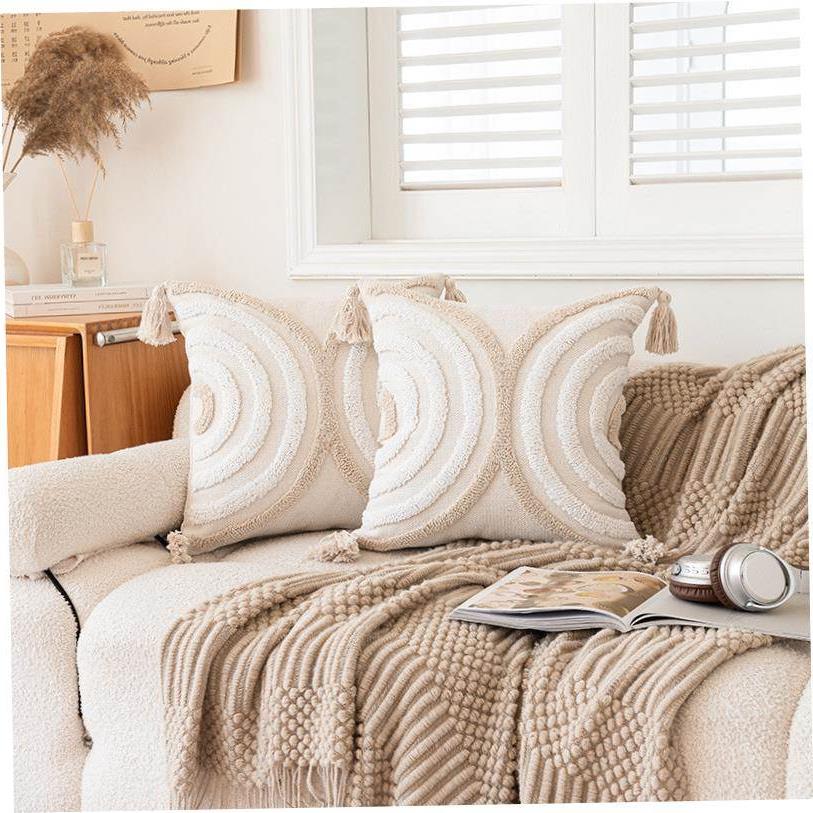 波西米亚北欧ins簇绒抱枕Bohemian tufted pillow sofa, cushion