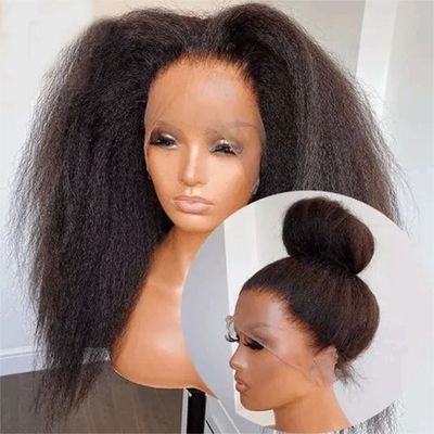 13x4 Lace Front Wigs Human Hair Wig Kinky Straight Front Lac