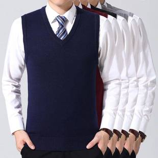 Men's Casual Sweater Vest Warm and Comfortable Vest in Autum