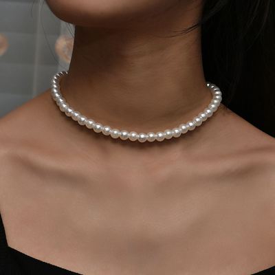 Trend Elegant Jewelry Wedding Big Pearl Necklace For Women W