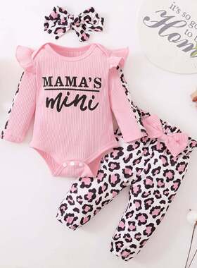 3Pcs Newborn Clothes Baby Girl Clothes Sets Infant Outfit Ru