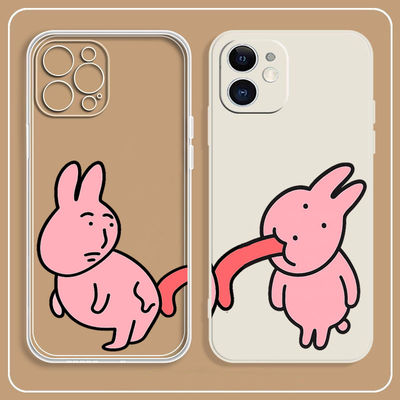 大咖伸舌头粉兔子搞怪情