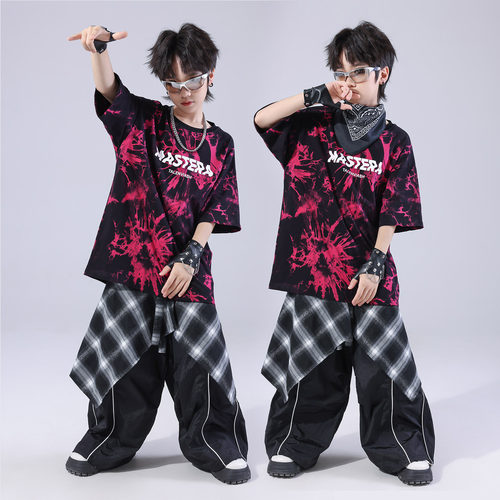 儿童hiphop街舞演出服男童嘻哈