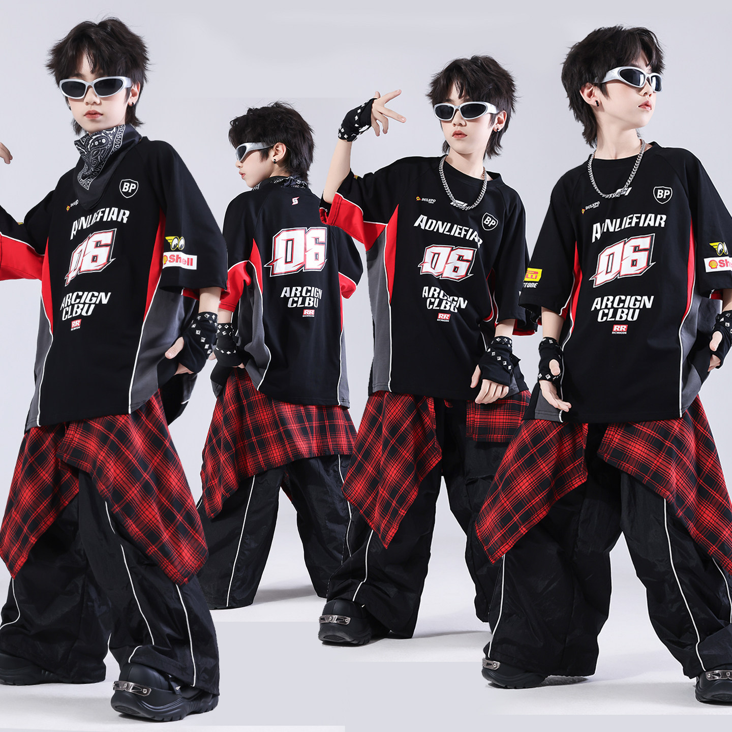 街舞儿童潮服红黑美式潮酷服装嘻哈少儿hiphop团体舞蹈演出服套装,童装/婴儿装/亲子装,儿童演出服,淘宝优惠券,粉丝福利购,淘宝优惠卷