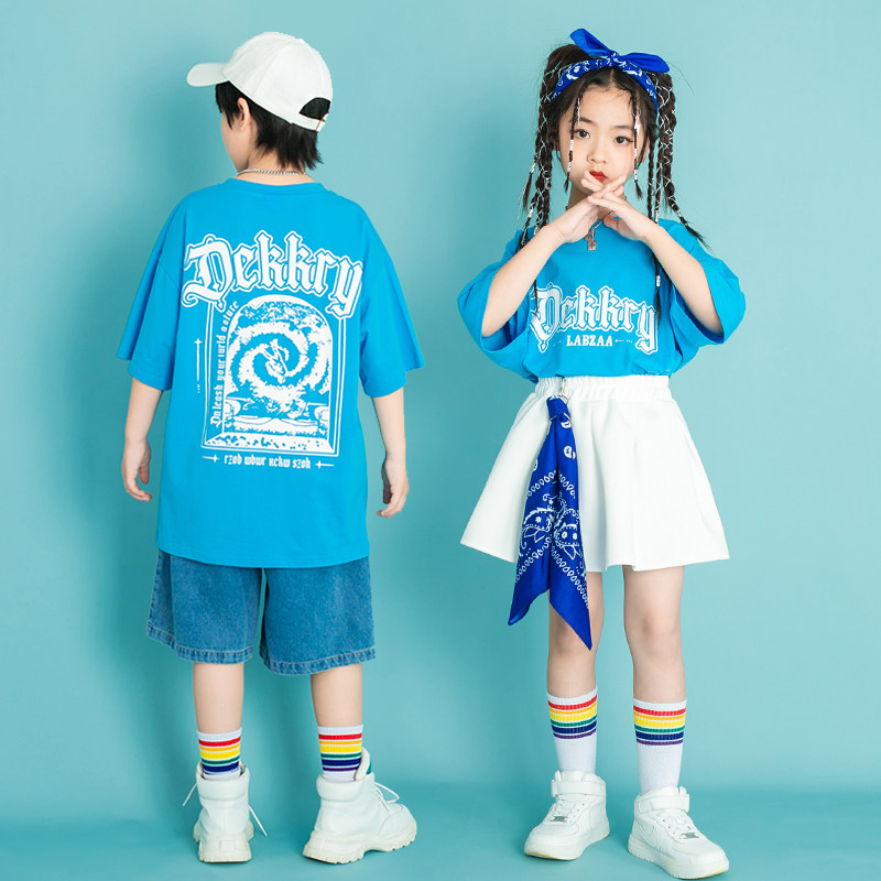 六一儿童啦啦队演出服街舞嘻哈潮服小学生班服幼儿园舞蹈表演服装