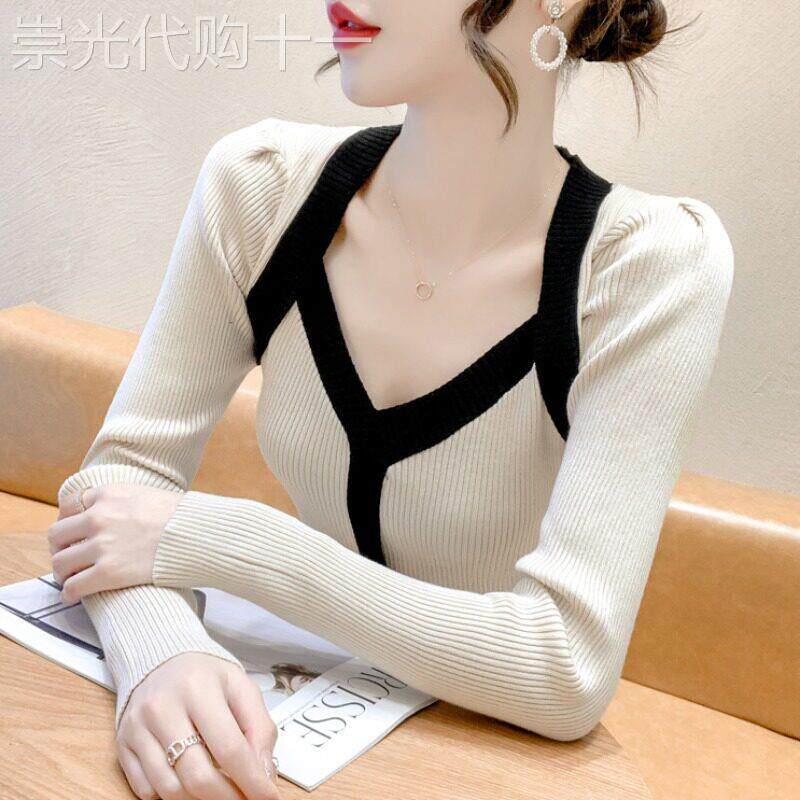 打底衫女秋冬内搭2025年新款韩版修身时髦洋气时尚毛衣针织上衣女