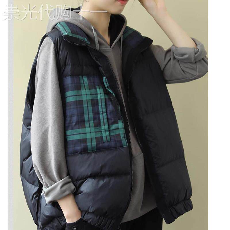 羽绒服马甲女冬季外穿2025新款加厚时尚小个子白鸭绒马夹背心外套