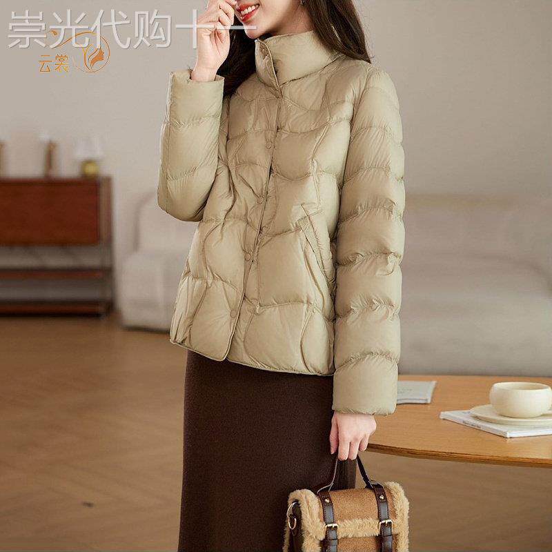 轻薄羽绒服女2025冬季新款短款高端时尚修身洋派90白鸭绒保暖外套