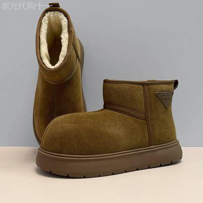 stmmmr每个细节都恰到好处～防滑雪地短靴男女大头一脚蹬东北加绒