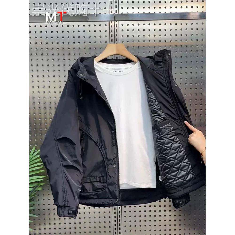 高端工装外套男士2025新款爆款春秋冬季加厚夹棉服夹克男款冲锋衣