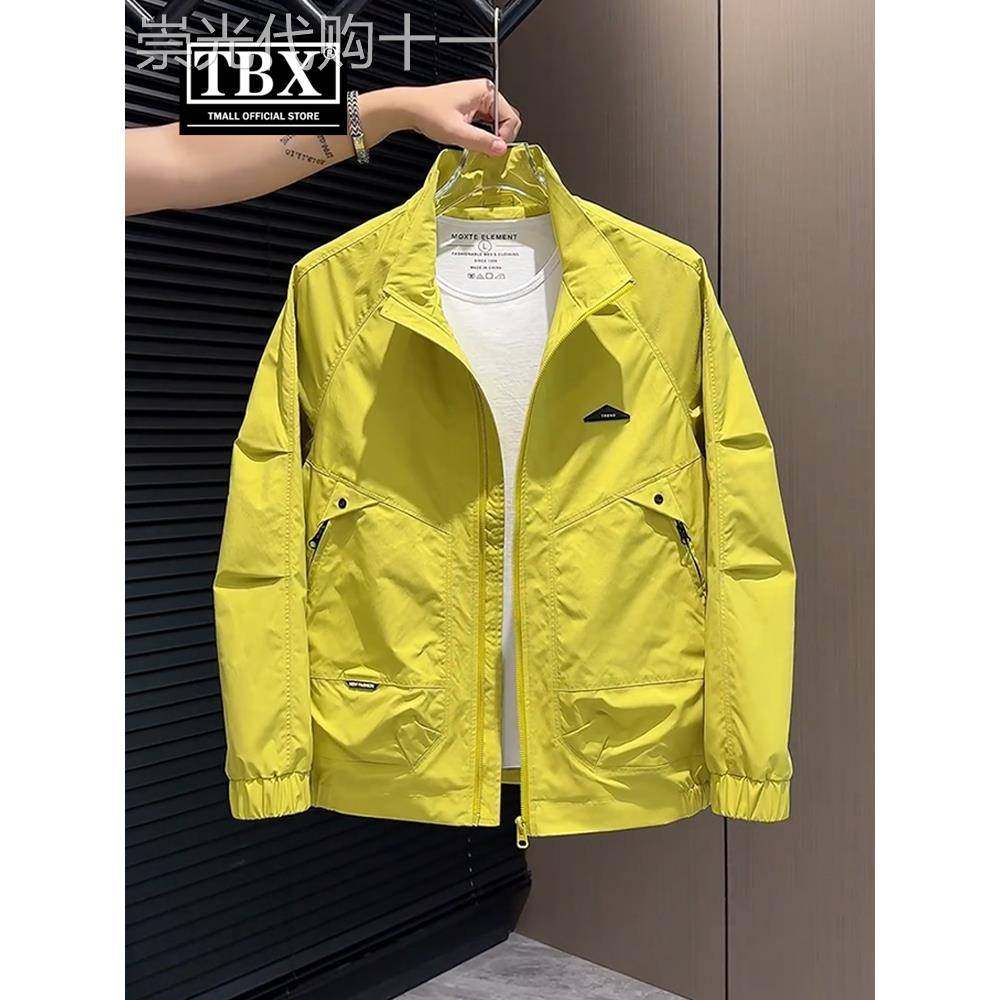 高端男士外套2025新款爆款春秋季休闲高级感立领工装夹克男款冬装