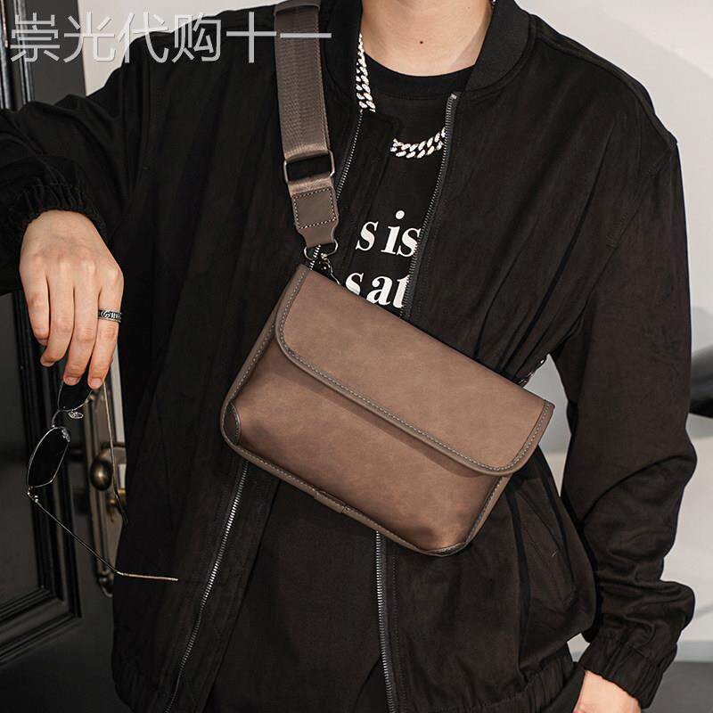 潮牌新款男包真皮虎头包小胸包韩版男女时尚小挎包单肩斜挎包背包
