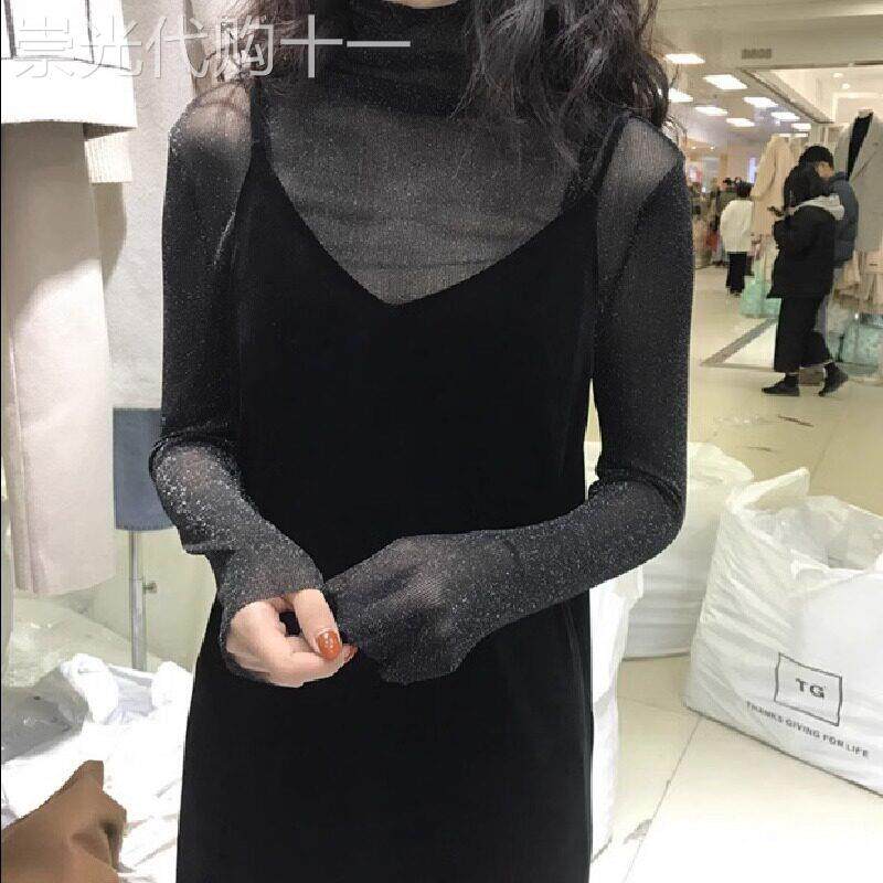 金丝绒吊带连衣裙女士夏季2025年新款女装中长款宽松裙子两件套装