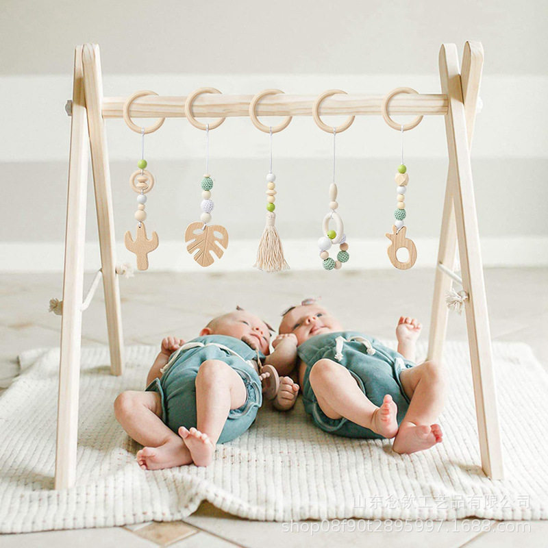 婴儿健身架新生儿木质健身器木制儿童益智玩具可折叠宝宝锻炼架子,玩具/童车/益智/积木/模型,婴儿健身器,淘宝优惠券,粉丝福利购,淘宝优惠卷
