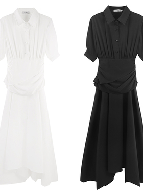 高级感气质女装收腰连衣裙短袖SHBZC622244