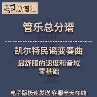 凱爾特民謠變奏曲零基礎最舒服速度和音域0.5級管樂合奏總分譜MP3